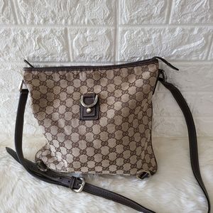 Gucci Crossbody  Canvas Leather Bag